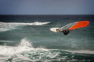 Windsurfer in Action in Las Chucharas/Lanzarote