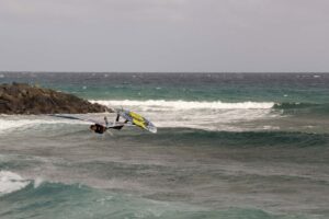 Windsurfer in Action in Las Chucharas