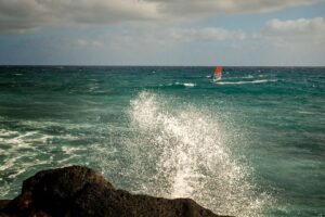 Windsurfer in Action in Las Chucharas