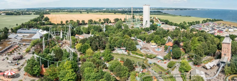Der Hansa Park aus dem Holsteinturm gesehen