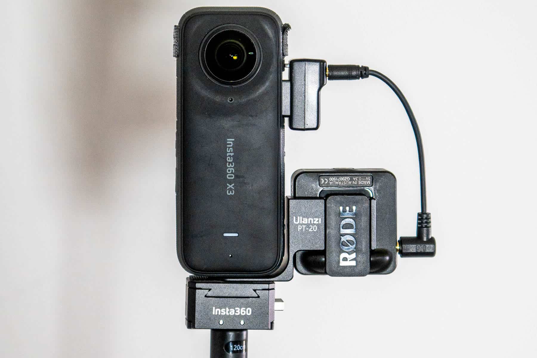 Insta360 X3 mit Mikrofonadapter
