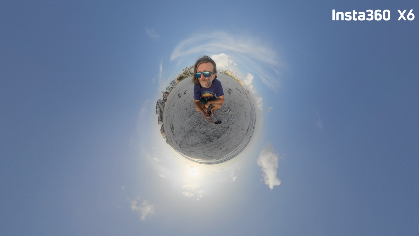 Dieselbe I-Log-Aufnahme der Insta360 X6 nach Anwendung der offiziellen LUT: kräftige, natürliche Farben
