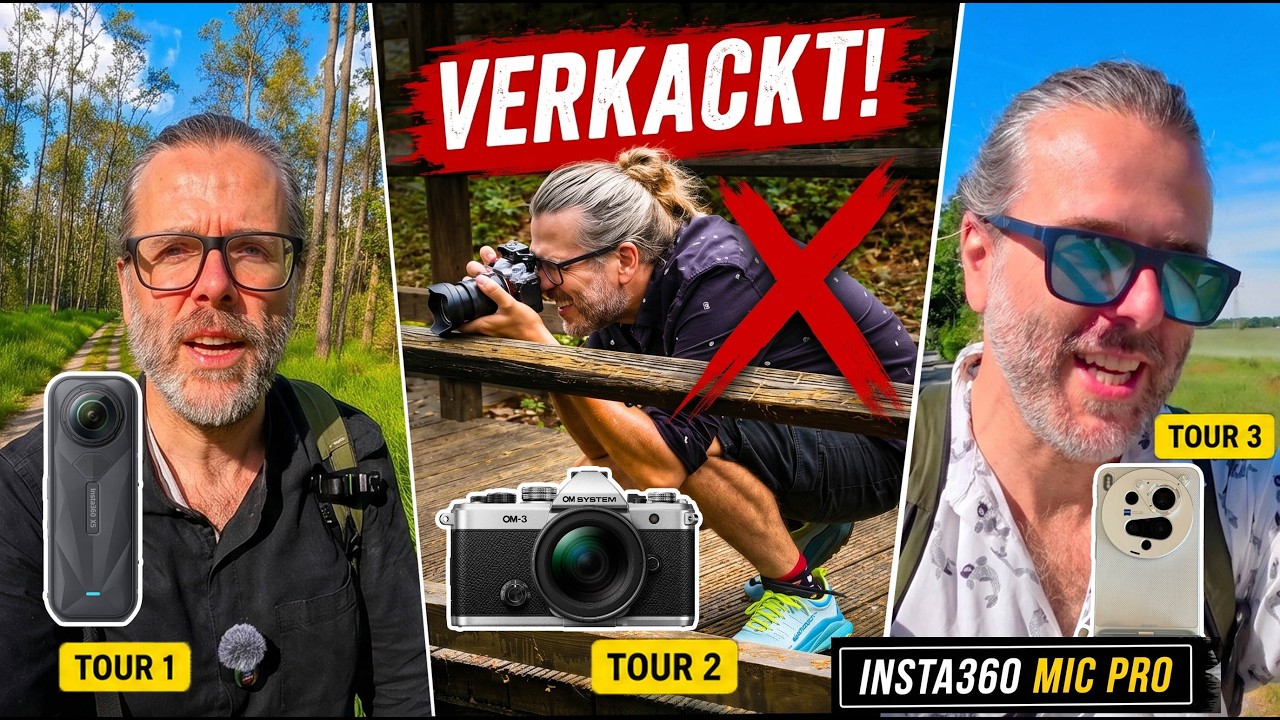 3 Touren, 3 Kameras, 1 Mikrofon und ich hab’s verkackt | Insta360 Mic Pro